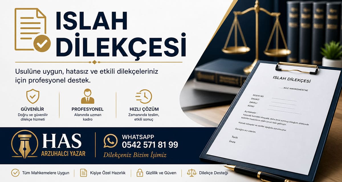 Islah Dilekçesi
