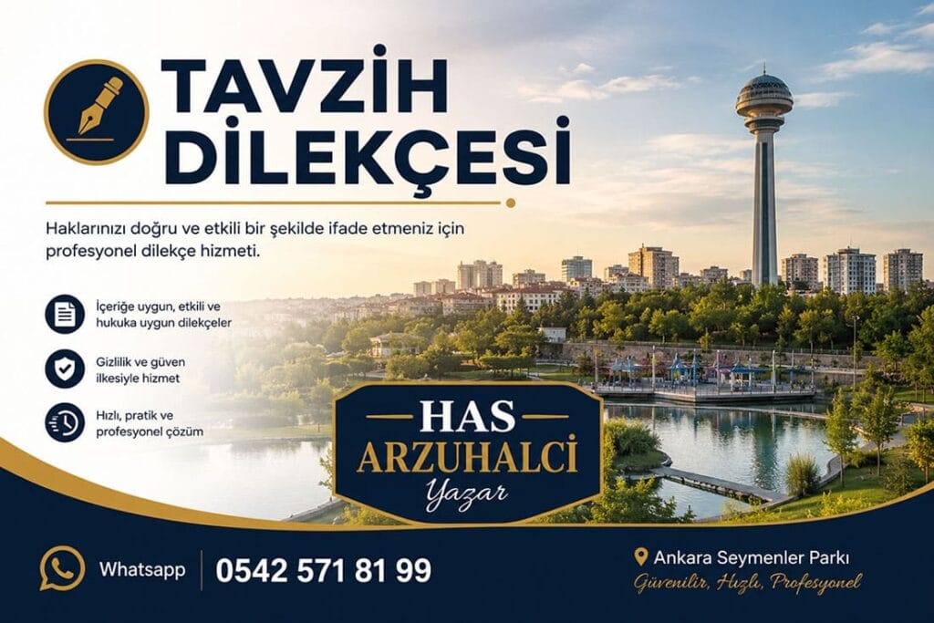 Tavzih Dilekçesi: Online Dilekçe Hizmeti Tavzih Dilekçesi